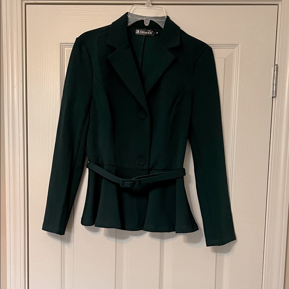 Belted peplum jacket